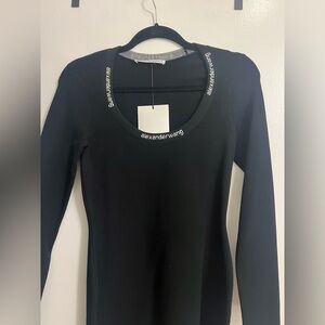 Alexander Wang Black Logo Detail Top